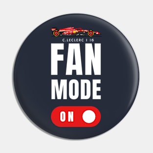 Ferrari Fan mode on, F1 funny graphic tee,Formula 1,Racing Fan Gift Pin