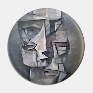 Abstract stone figure Pin