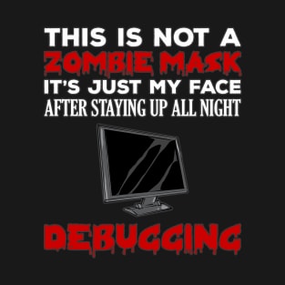 Zombie Software Developer Debugging Halloween Gift T-Shirt