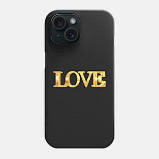 Love Gold Phone Case