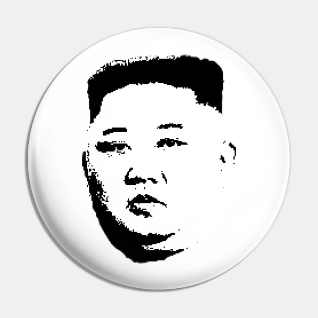 Kim Jong-un Pop Art Portrait Pin by phatvo