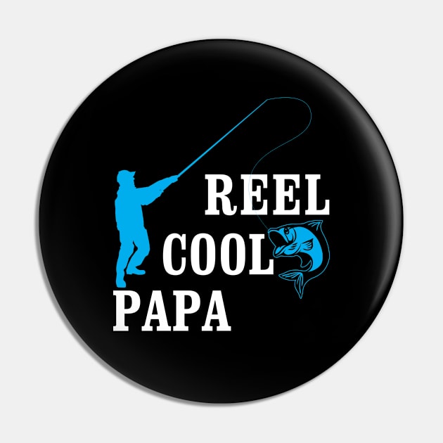 Fishing Papa Fisherman Dad Quote Pin by stonefruit