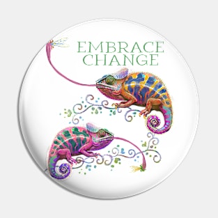 Embrace Change Chameleon Pin