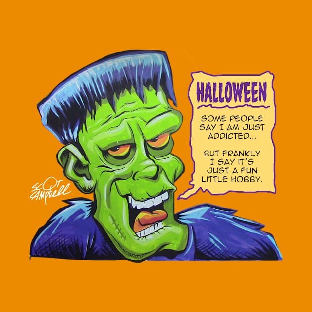 Frank loves Halloween by SCOT CAMPBELL DESIGNS