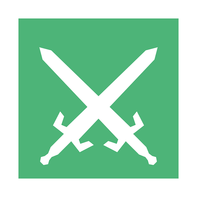 Crossed Swords green by JunkfoodDesign