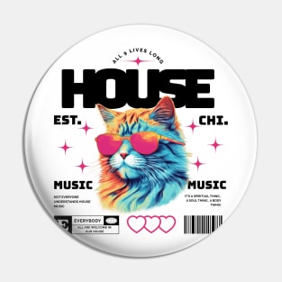 HOUSE MUSIC  - Cool Cat In Shades (black/Pink) Pin