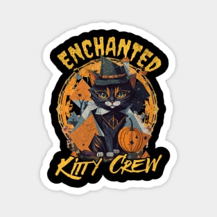 Enchanted Kitty Crew Halloween Black Cat Magnet