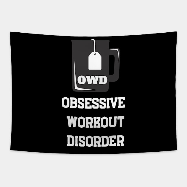 Obsessive Workout Disorder Tapestry by Doddle Art