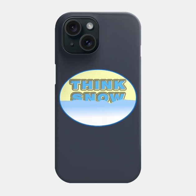 Think Snow Snowdrift Oval Phone Case by Barthol Graphics