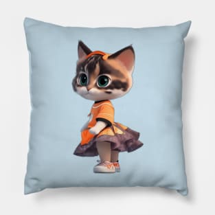 Calico cat sporty style Pillow