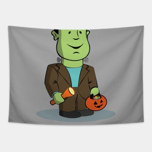 Cute Kid's - The Boo Crew - Cartoon Monsters - Trick or Treat Frankie Tapestry