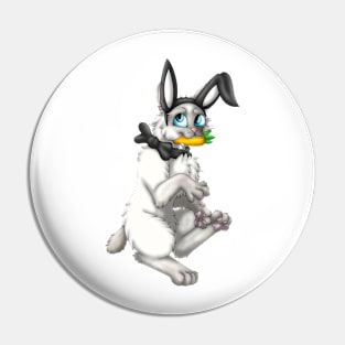 Bobtail BunnyCat: Fawn Point (Black) Pin