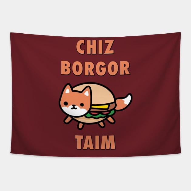 Chiz Borgor Taim Tapestry by lilmousepunk