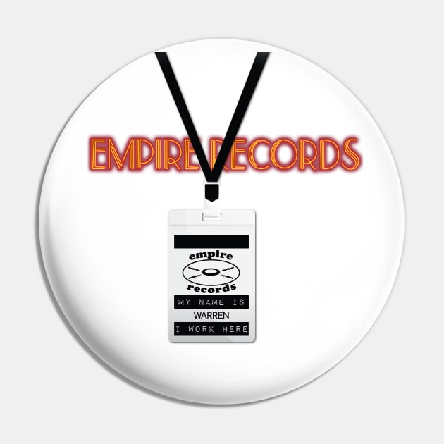 Empire Records Employee Badge - Warren Pin by 3 Guys and a Flick