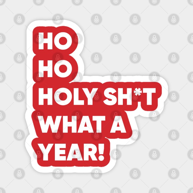 Ho Ho Holy Sh*t What a Year! Funny Christmas 2020 Magnet by GiftTrend