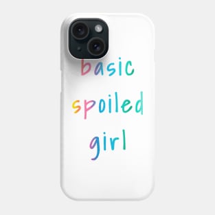 Basic Spoiled Girl Rainbow Tie Dye Watercolor Sticker for Girls Water Flask Sleepover Pillow Phone Case