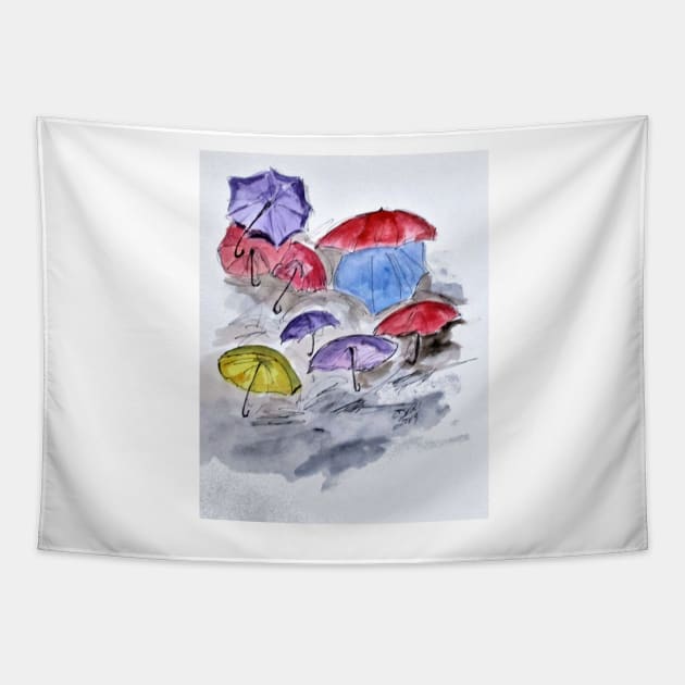 Free Umbrellas Tapestry by cjkell