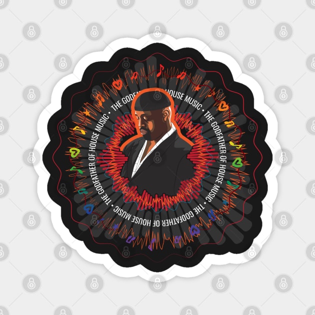 The Godfather of House - Frankie Knuckles FanArt (BLACK Edition) Magnet by dojranliev