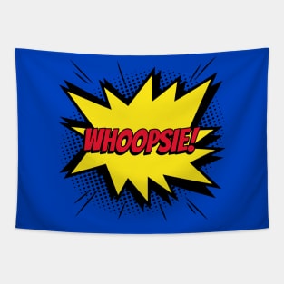 whoopsie pitch meeting comic kapow style artwork Tapestry