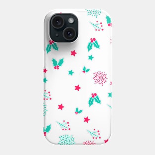 Patrón navideño con ornamentación Phone Case