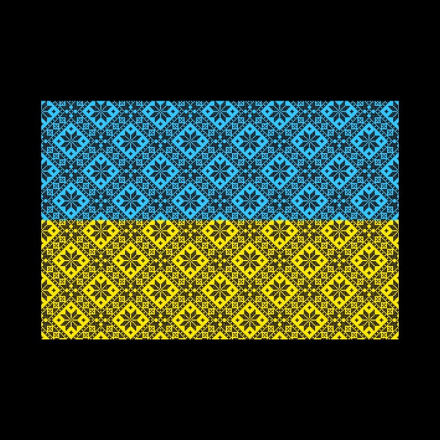 Ukrainian embroidery flag,ukraine flag,yellow blue flag by Gogodzy