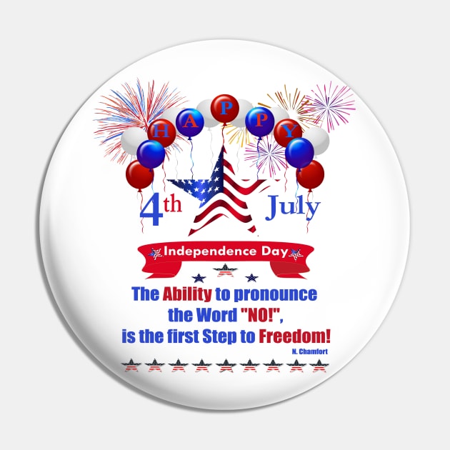 independence Day Balloon Pin by Lin-Eve