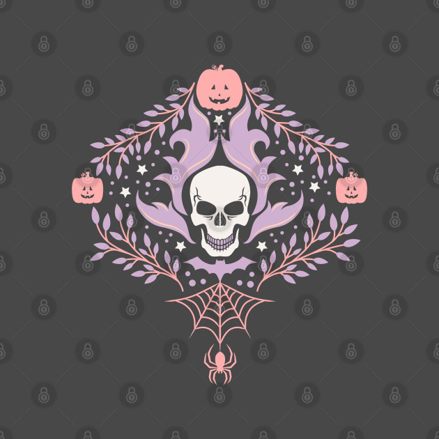 Damask Halloween - Creamsicle by latheandquill