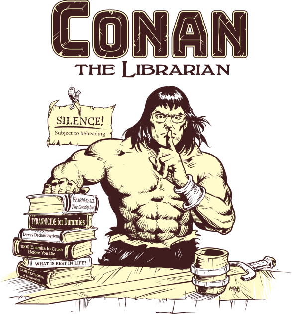 Conan the Librarian Alt Vertion Kids T-Shirt by Victor Maristane