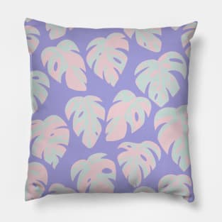 Pastel Variegated Monstera - Digital Pillow