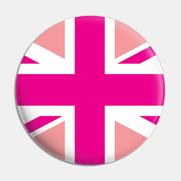 Pink Union Jack Pin by babydollchic