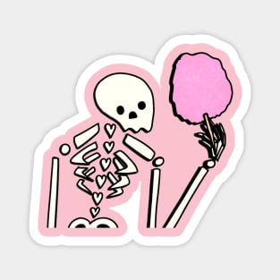cotton candy skeleton Magnet