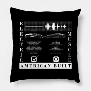 EV vs. Muscle Car - EV Lovers Pillow