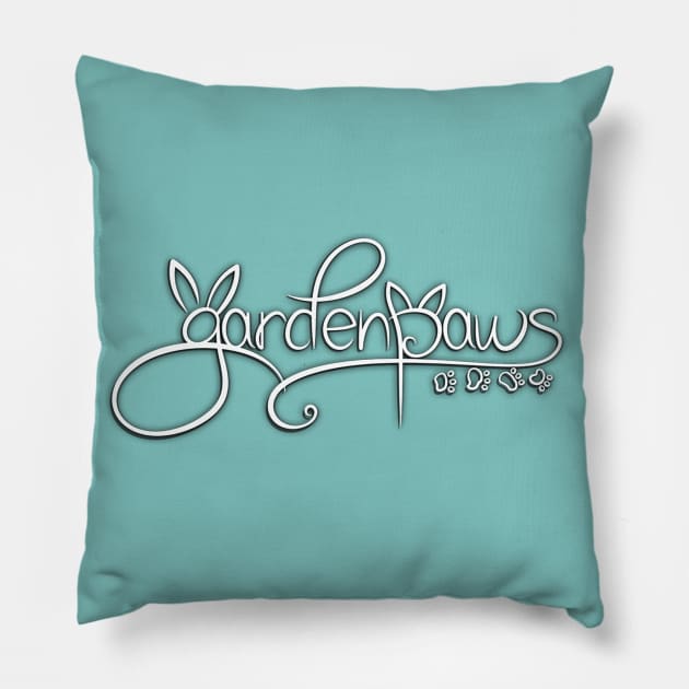 Garden Paws Logo Pillow by bittentoast