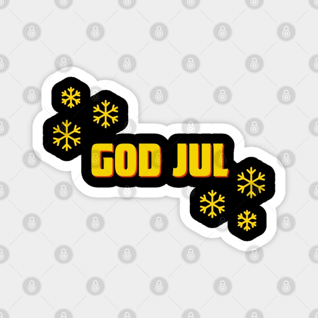 Merry Christmas God Jul Magnet by reesea