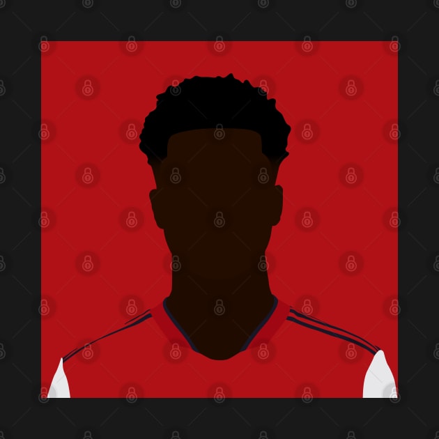 Bukayo Saka Minimalistic Face Art by GotchaFace