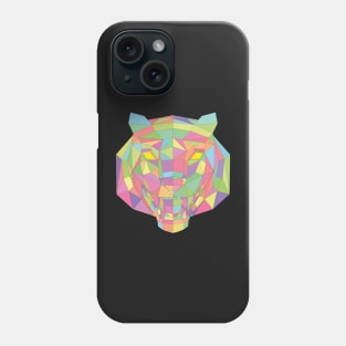 Multicolored Low Poly Tiger Head, mosaic tiger (art1) Phone Case