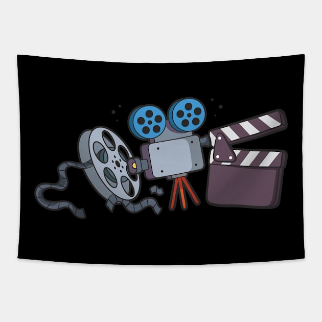 Filmmakers and Film Fans Popcorn Design Tapestry by Luxara