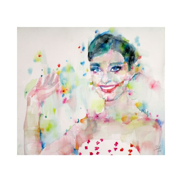 AUDREY HEPBURN watercolor portrait .12 by lautir