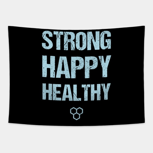 happy, healthy and strong. Tapestry by Ac Vai