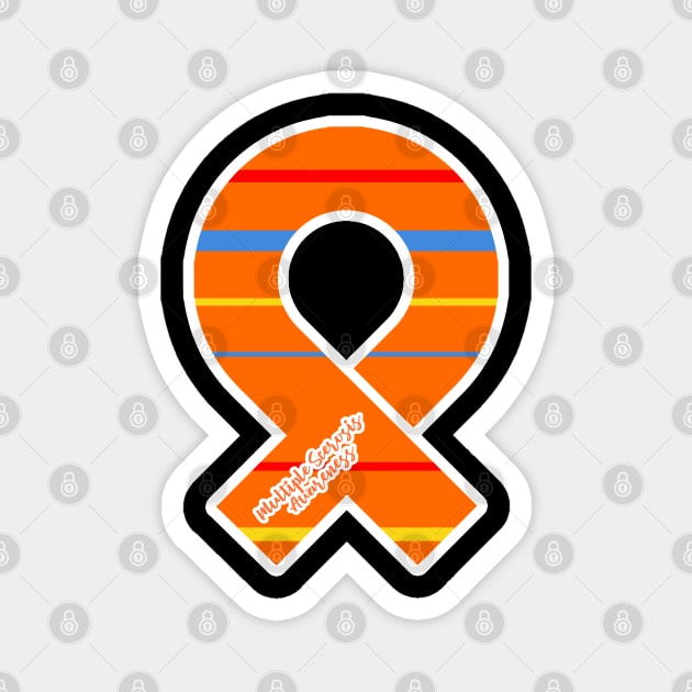 Multiple Sclerosis Awareness Ribbon Magnet by Prints with Meaning