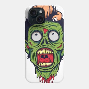 Zombie Head - Scary Halloween Cartoon Art Phone Case