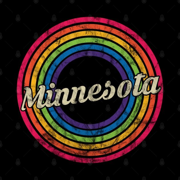 Minnesota - Retro Rainbow Faded-Style by MaydenArt