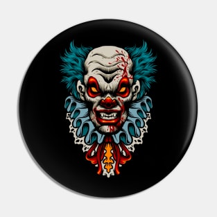 Evil Scary Clown Terror Pin