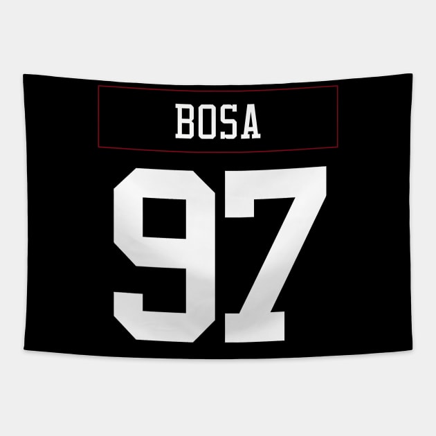 Nick Bosa 49ers Tapestry by telutiga