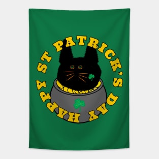 St Patrick’s Lucky Shamrock Cat Tapestry