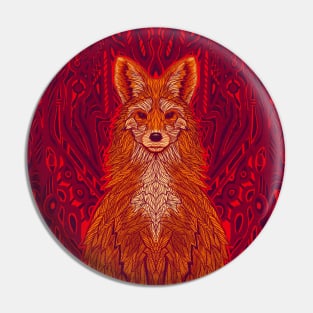 Red Fox Spirit Pin