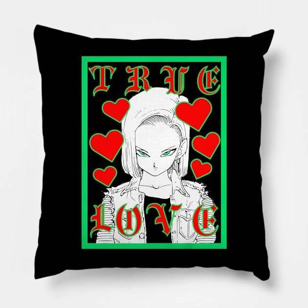 True Love Manga Art: Unleash the Power of Unconditional Affection Pillow by wisscreation