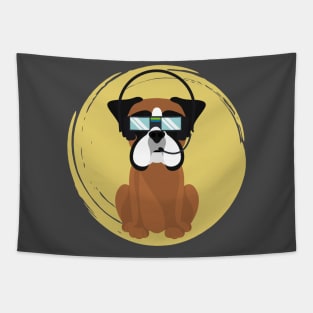 Gaming Boxer Dog Tapestry