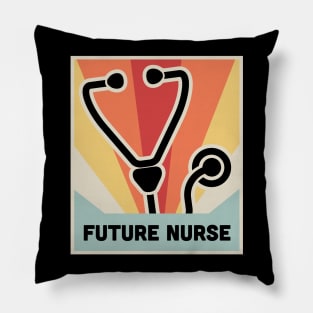 Vintage FUTURE NURSE | Nursing School Poster Pillow