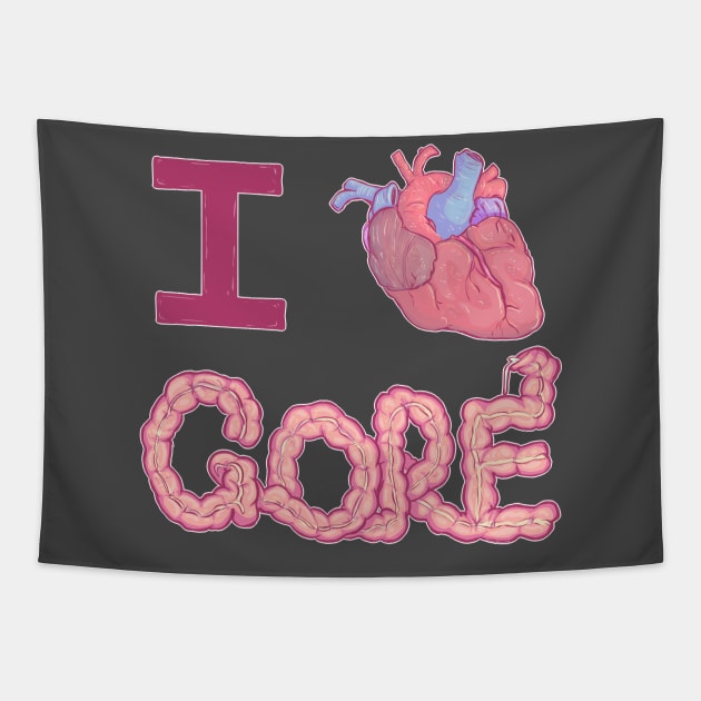 I <3 Gore Tapestry by PsychologistTongue